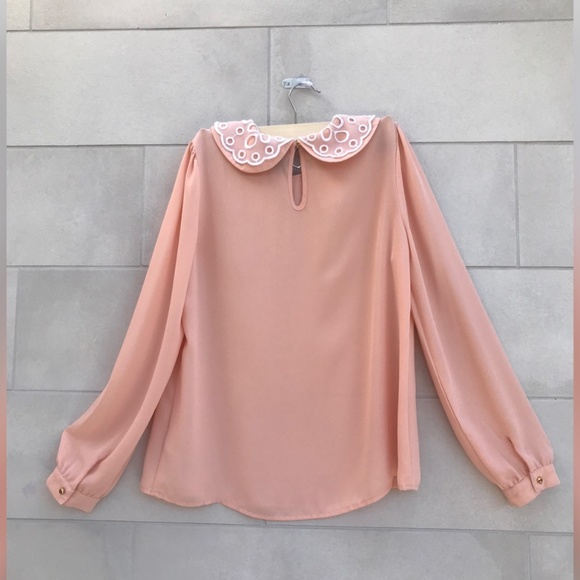 Vintage boho style peachy blouse - Picture 2 of 5